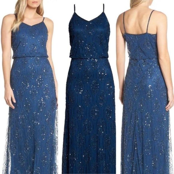 Pisarro Nights Dresses & Skirts - Pisarro Nights Bead Blouson Evening Gown Size 12